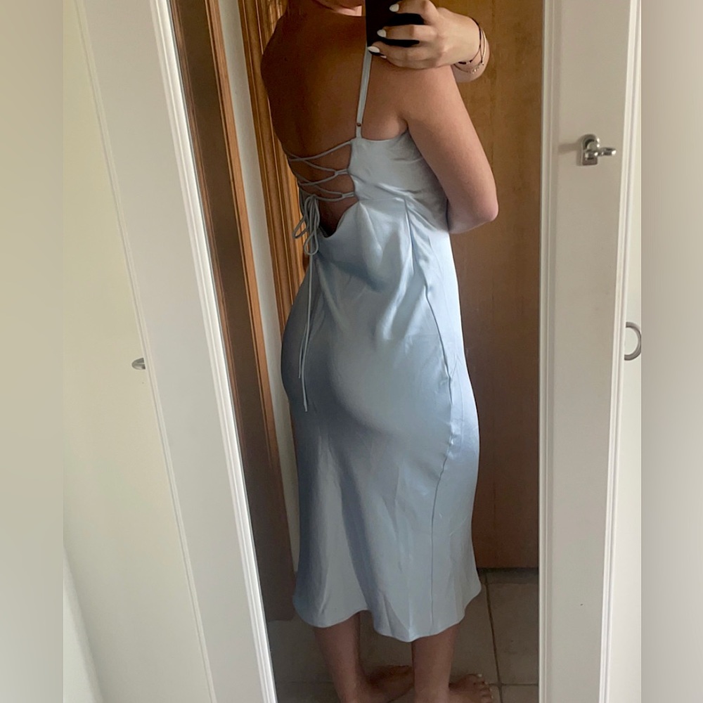 Beginning Boutique Amaryllis Baby Blue Dress
